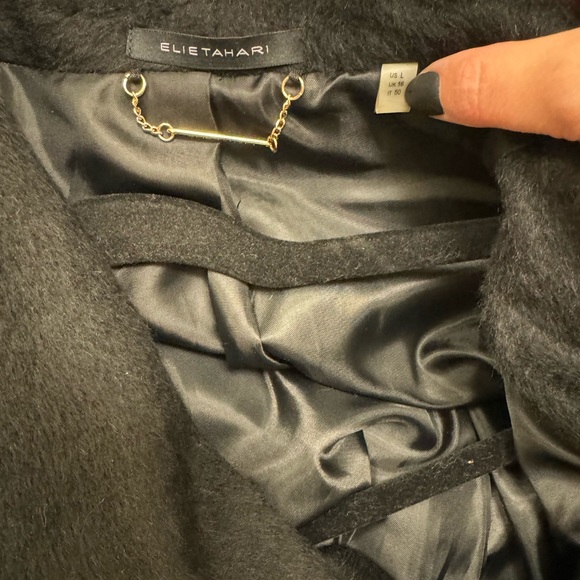 Elie Tahari Alpaca Wool Wrap Coat - Picture 9 of 9